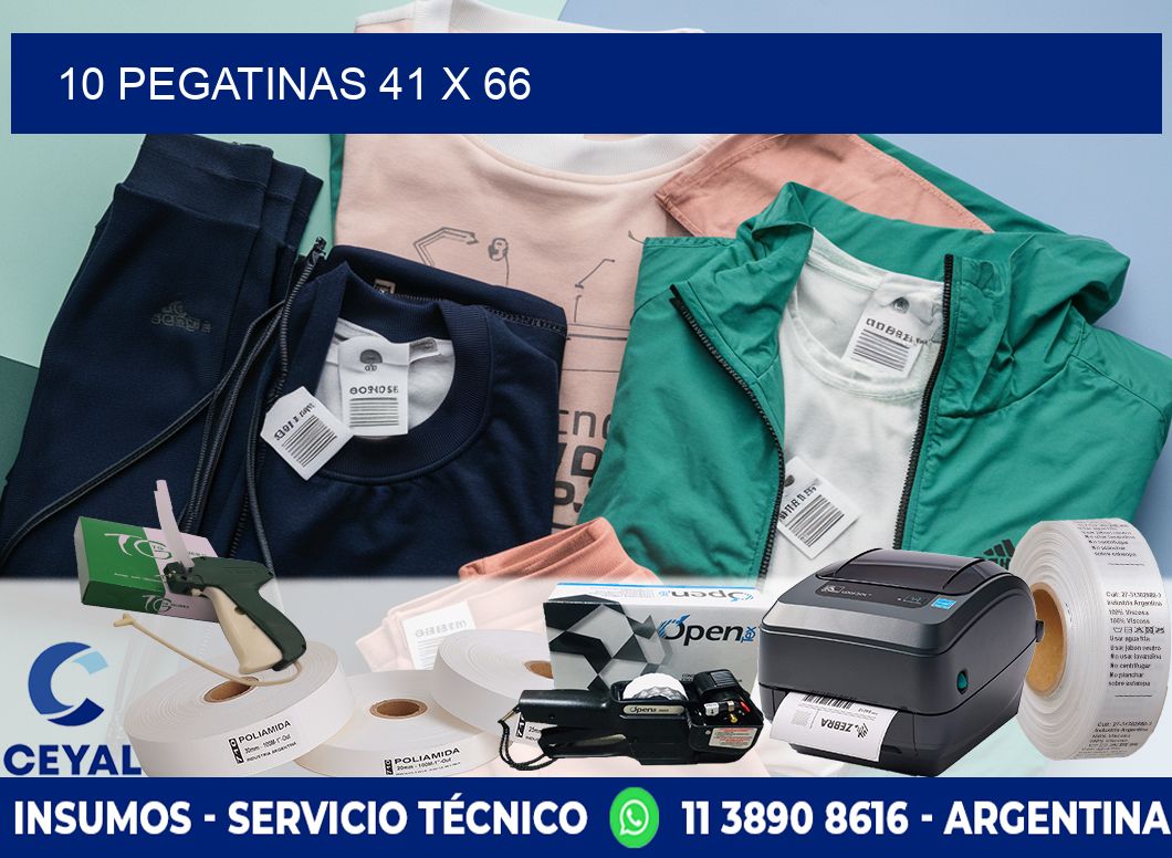 10 PEGATINAS 41 x 66
