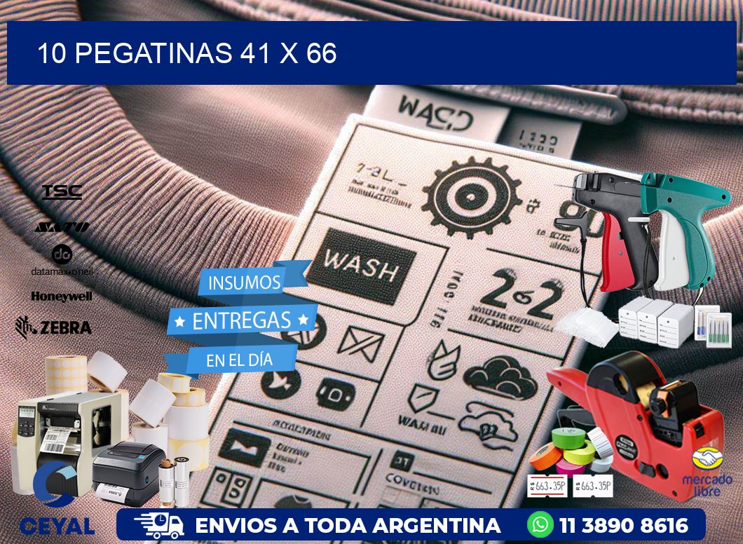 10 PEGATINAS 41 x 66