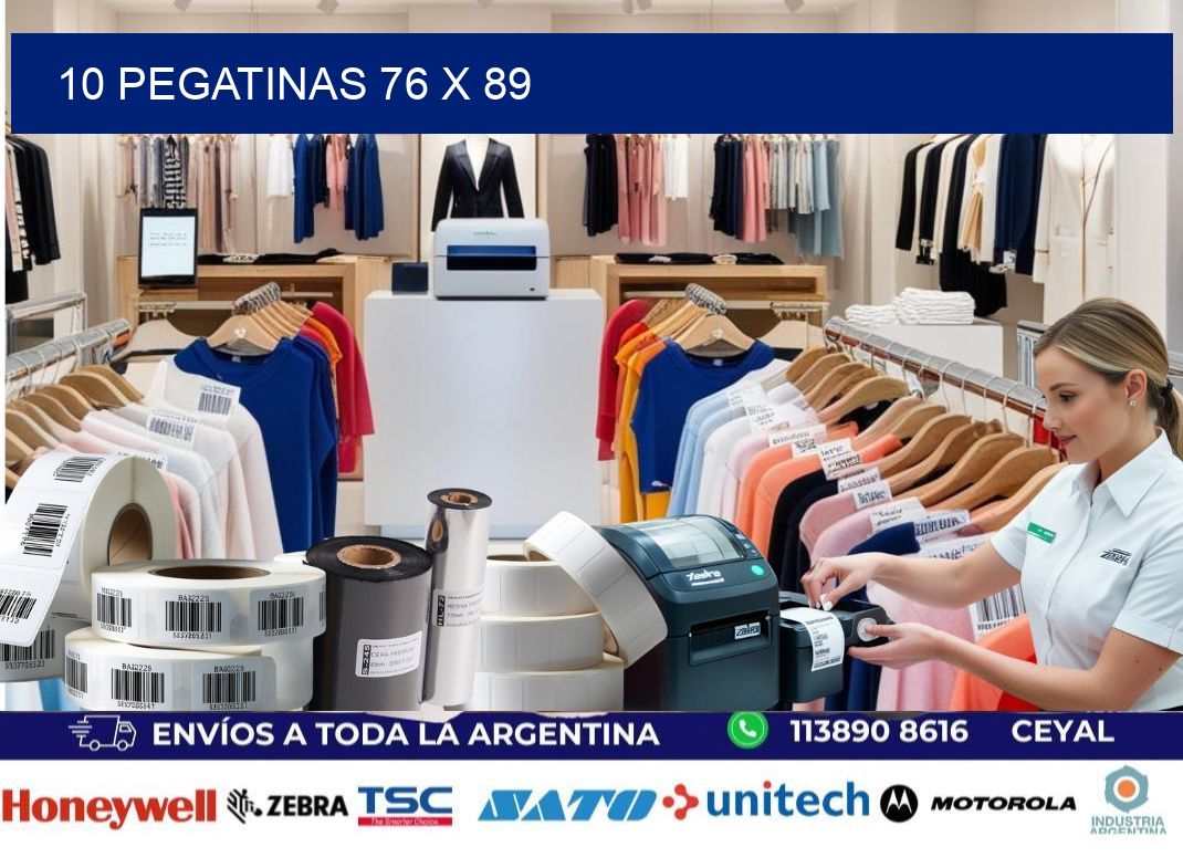 10 PEGATINAS 76 x 89