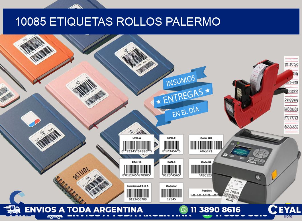 10085 etiquetas rollos PALERMO