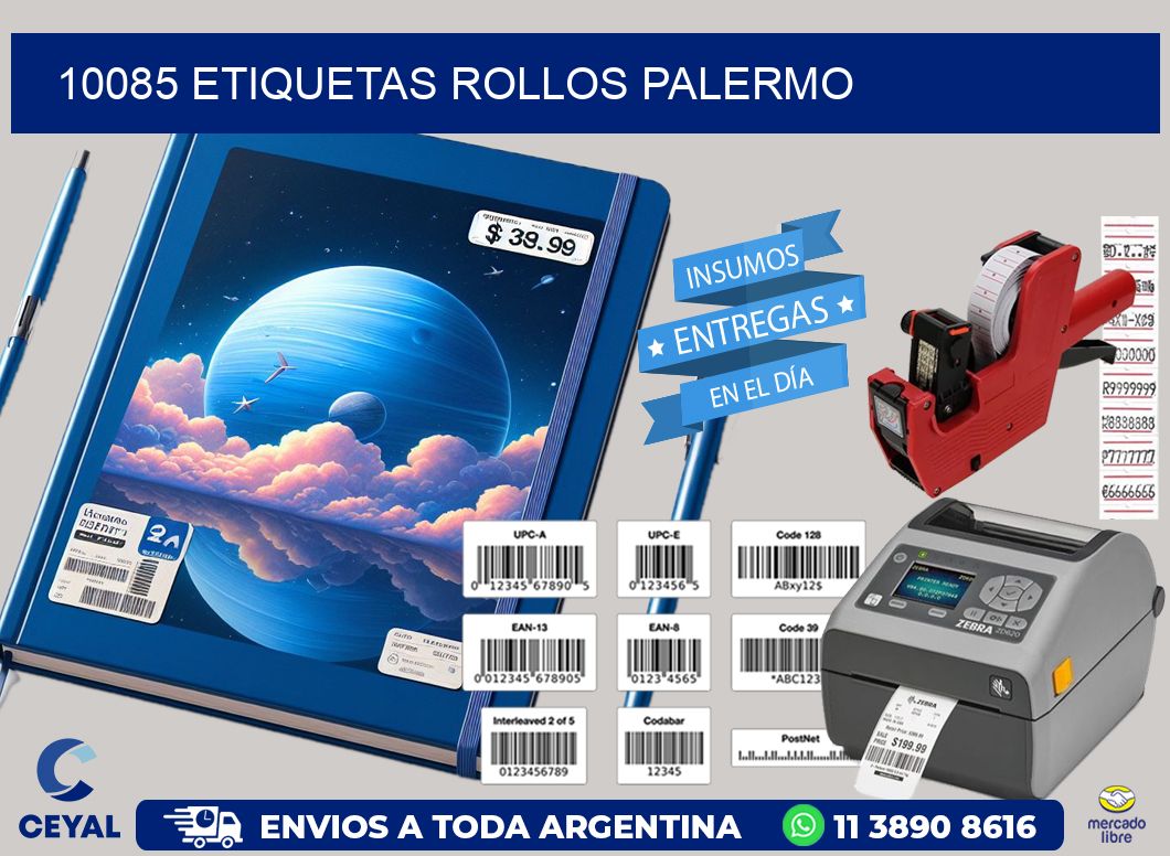 10085 etiquetas rollos PALERMO