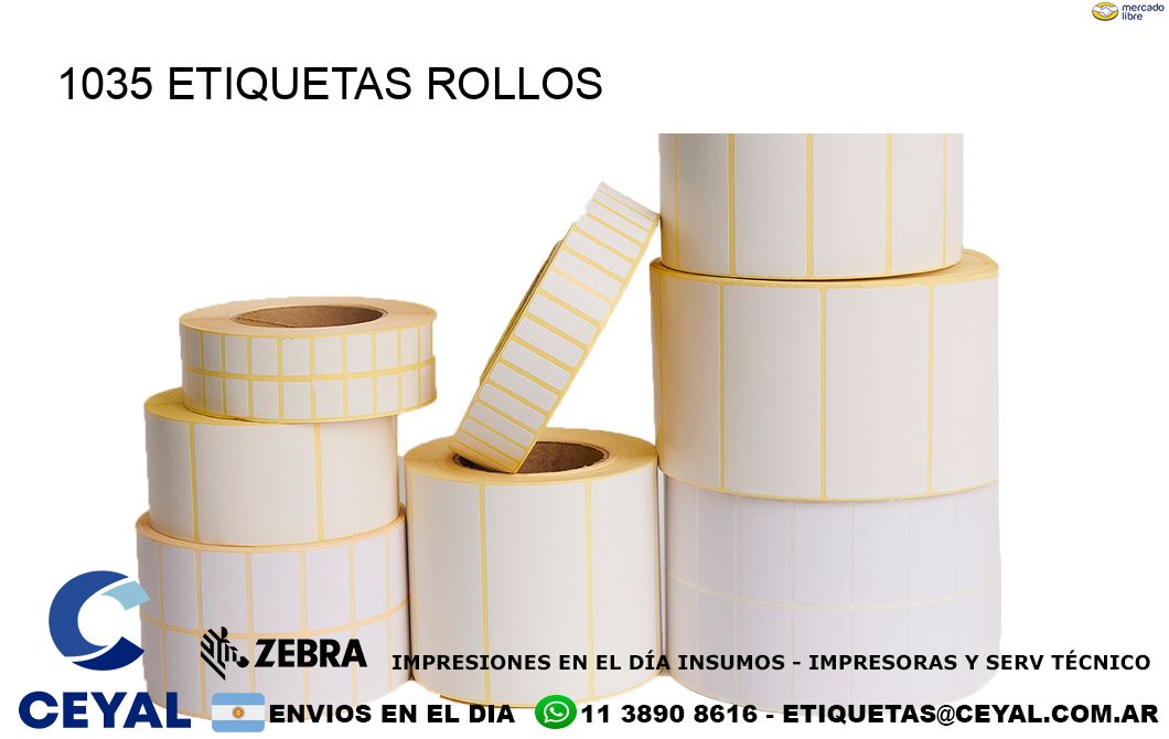1035 etiquetas rollos