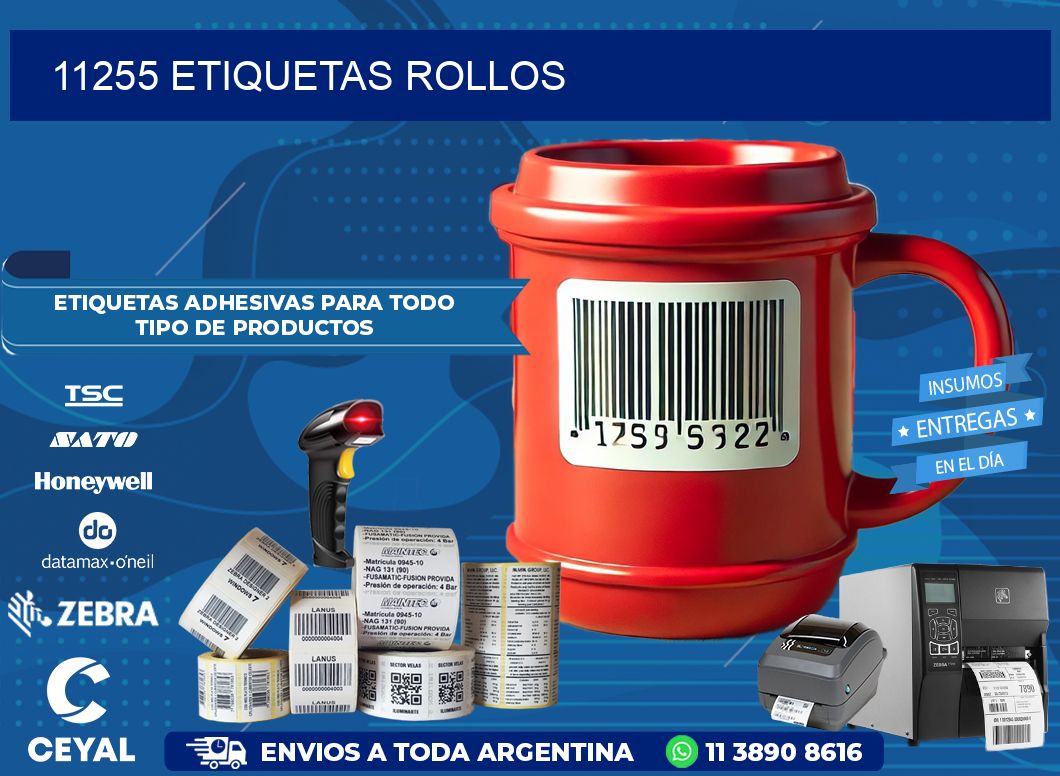 11255 etiquetas rollos