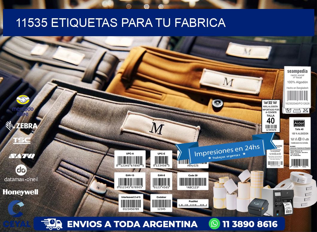 11535 etiquetas para tu fabrica