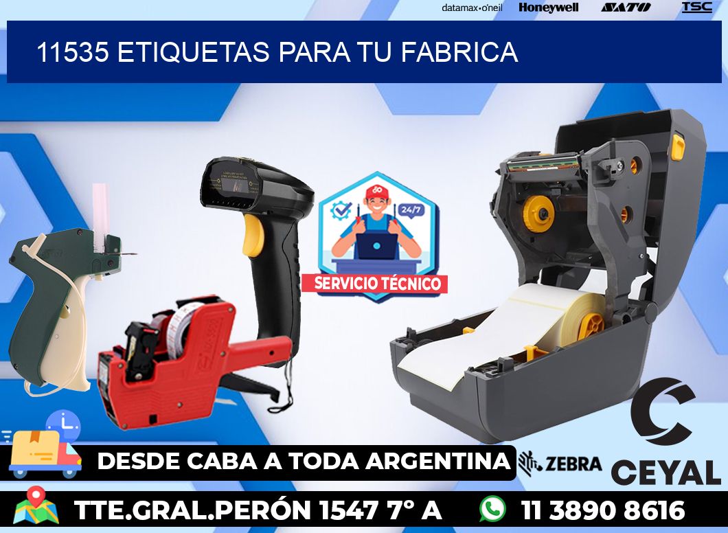 11535 etiquetas para tu fabrica