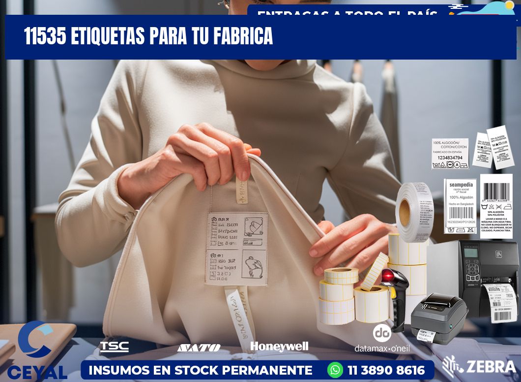 11535 etiquetas para tu fabrica