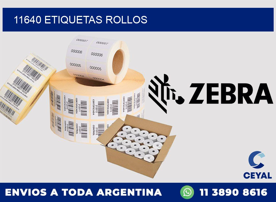11640 etiquetas rollos