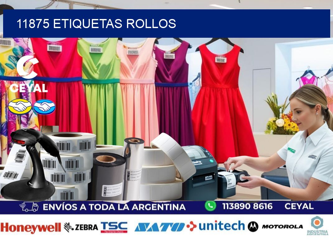 11875 etiquetas rollos