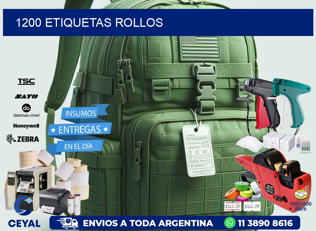 1200 Etiquetas rollos
