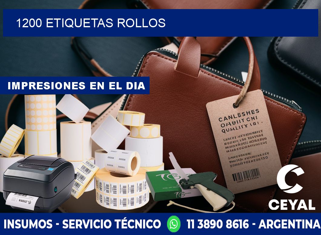 1200 Etiquetas rollos