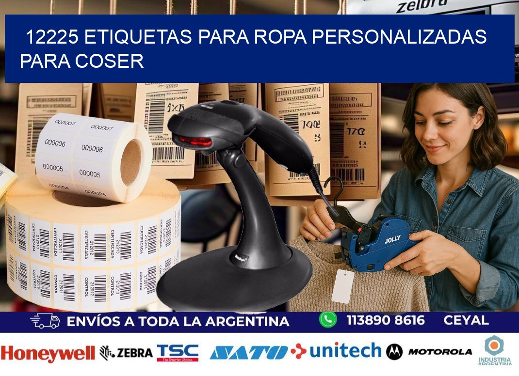 12225 Etiquetas para ropa personalizadas para coser