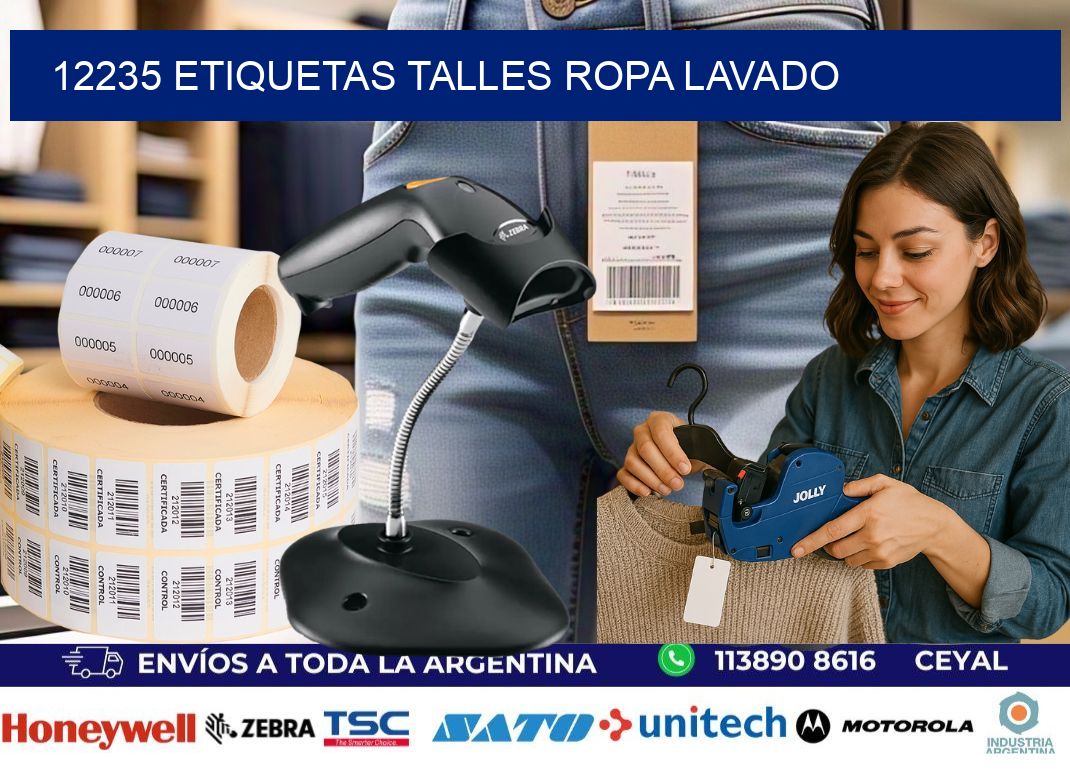 12235 ETIQUETAS TALLES ROPA LAVADO
