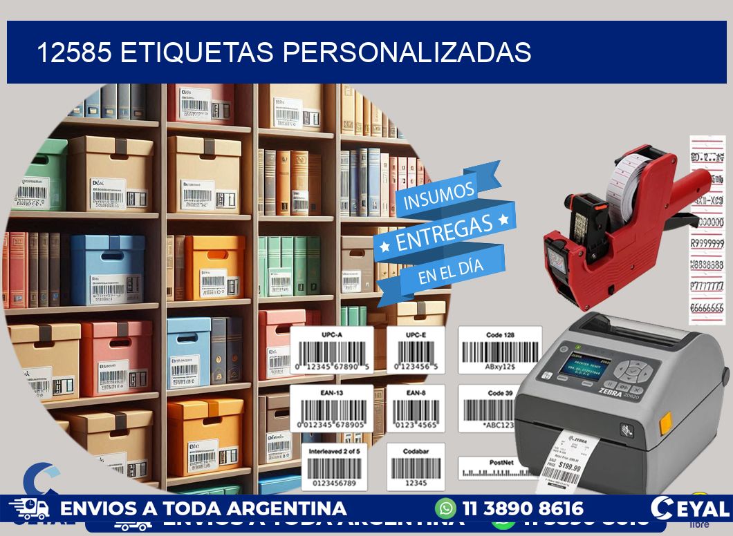 12585 Etiquetas personalizadas