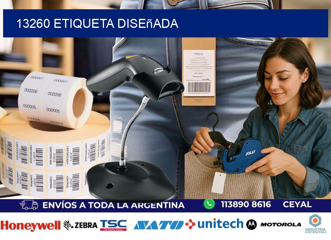 13260 etiqueta diseñada