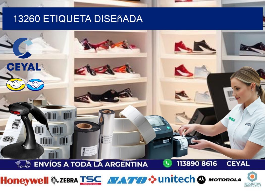 13260 etiqueta diseñada
