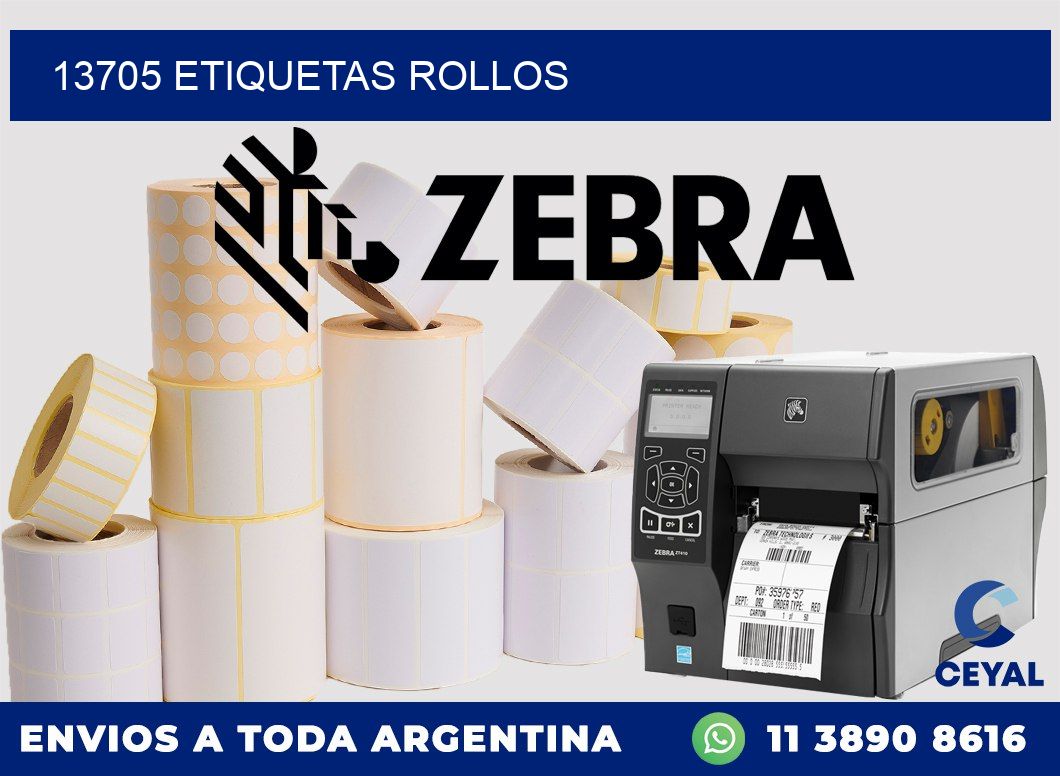 13705 etiquetas rollos