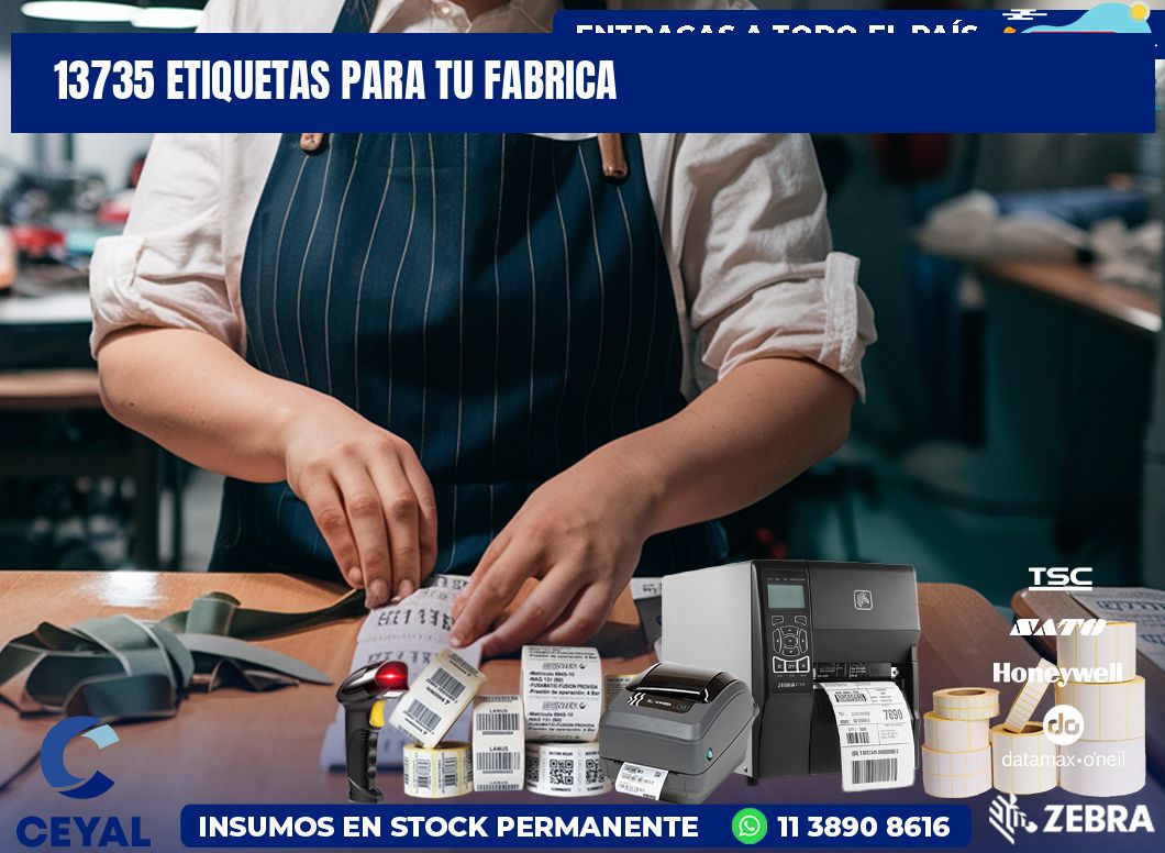 13735 etiquetas para tu fabrica