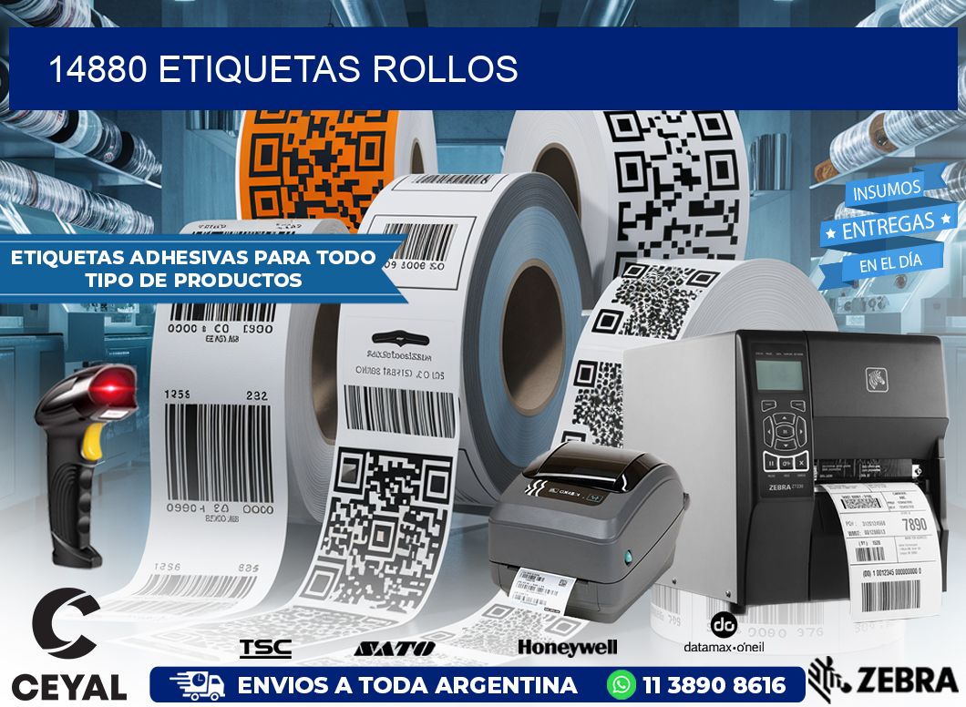 14880 etiquetas rollos