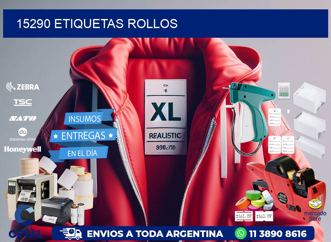 15290 etiquetas rollos