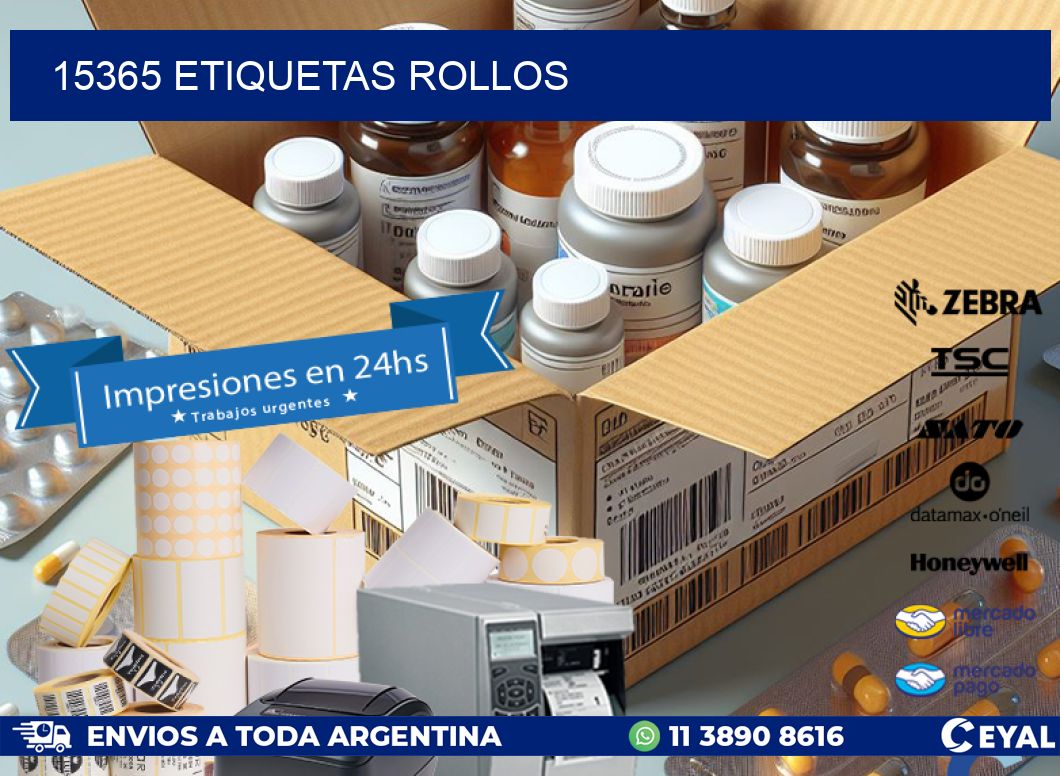 15365 etiquetas rollos