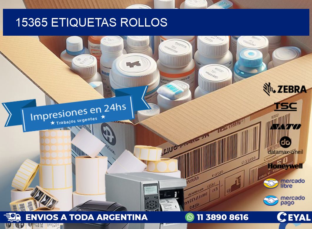 15365 etiquetas rollos