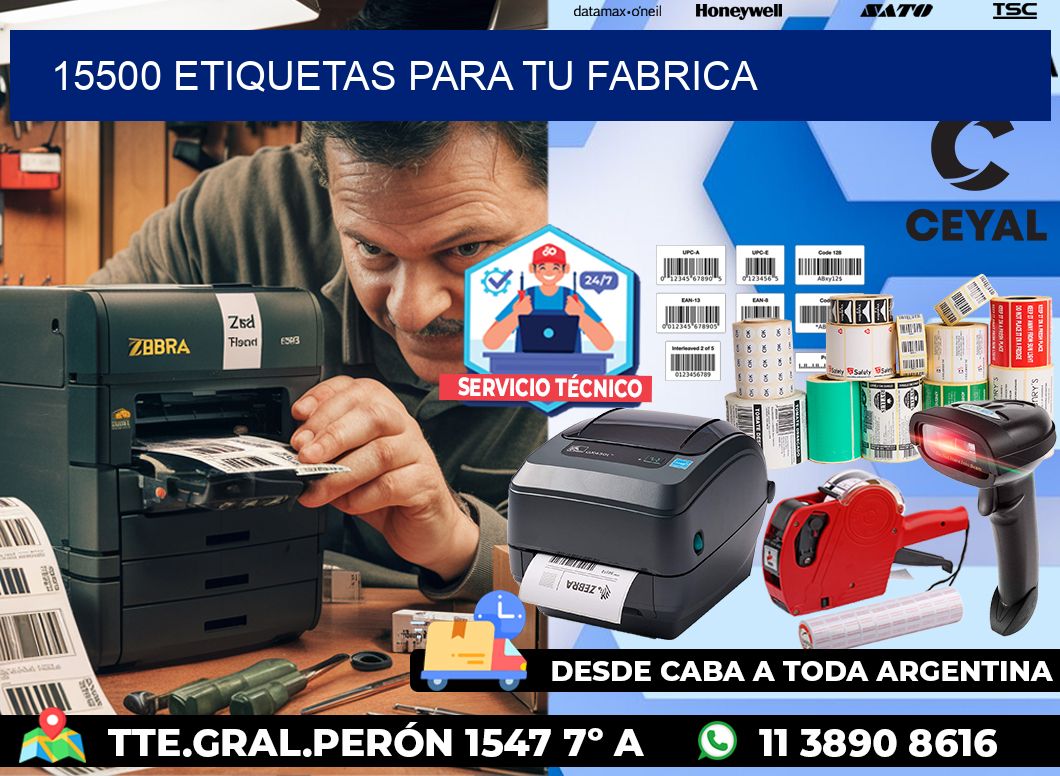 15500 etiquetas para tu fabrica