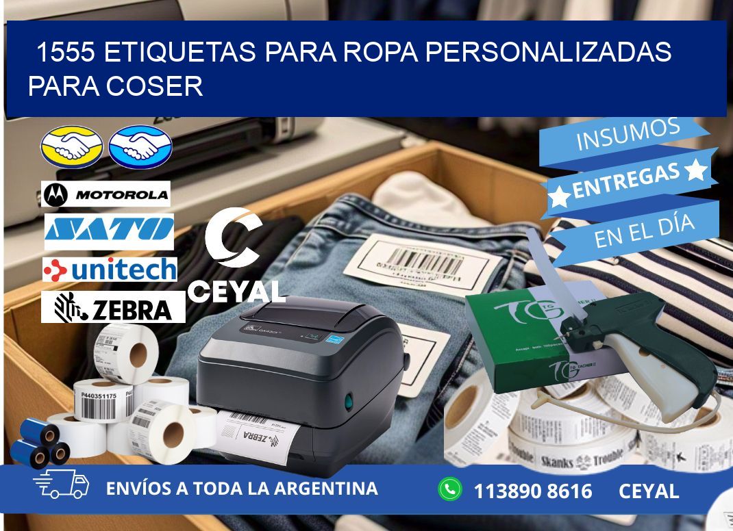 1555 Etiquetas para ropa personalizadas para coser