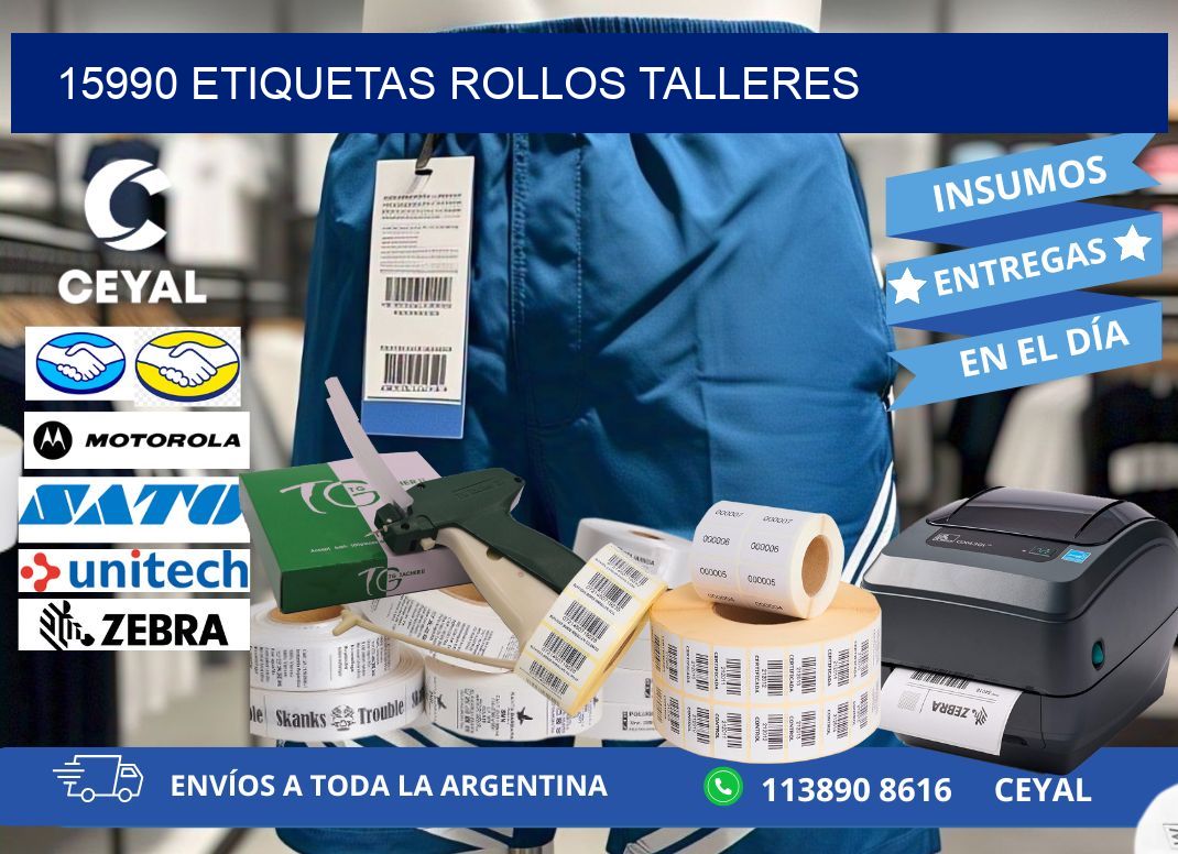 15990 etiquetas rollos TALLERES