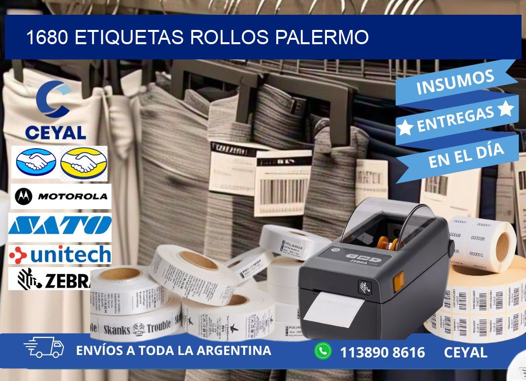 1680 etiquetas rollos PALERMO