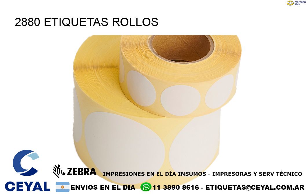 2880 etiquetas rollos