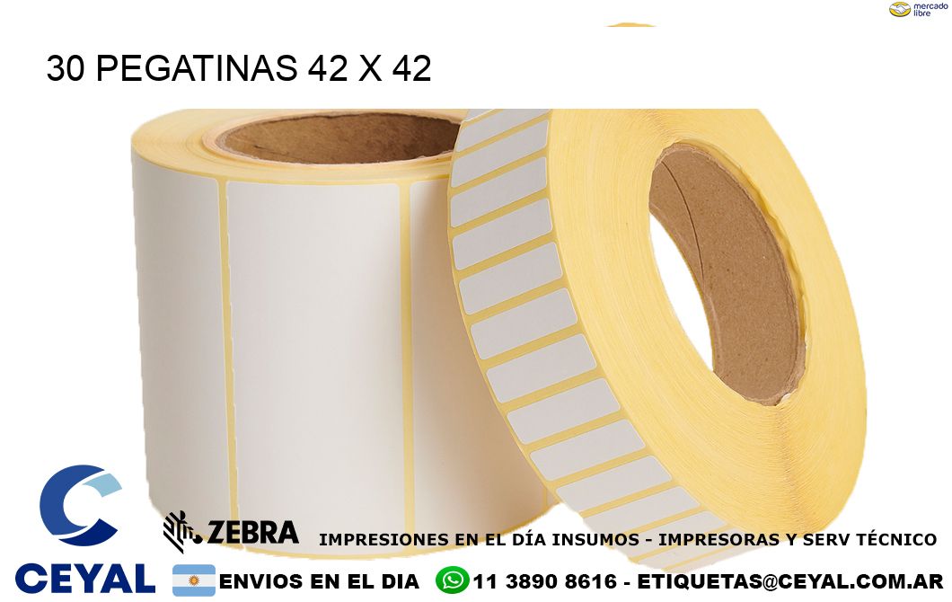 30 PEGATINAS 42 x 42