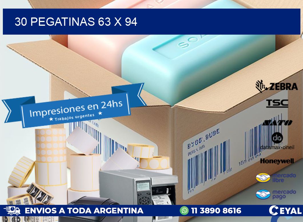 30 PEGATINAS 63 x 94