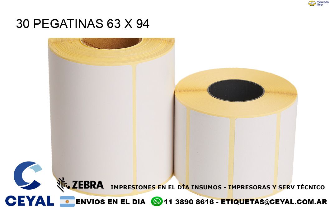 30 PEGATINAS 63 x 94