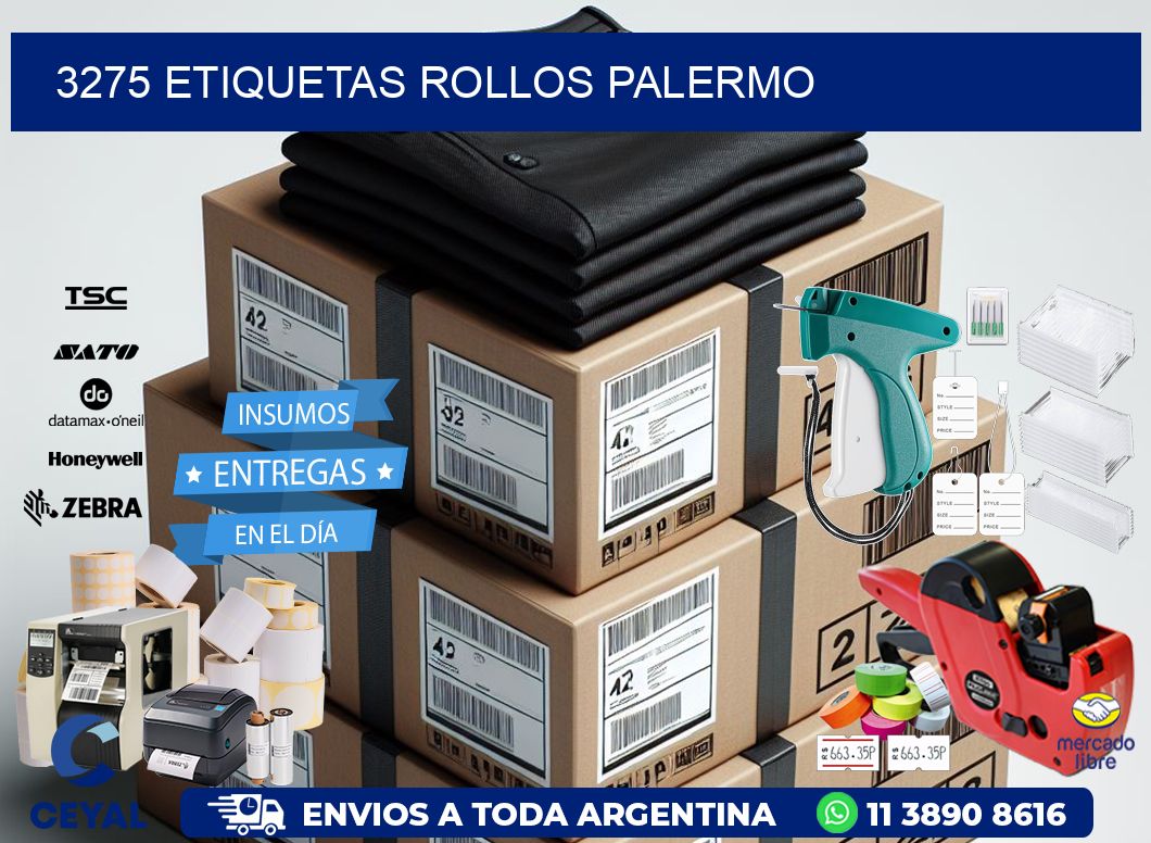 3275 etiquetas rollos PALERMO