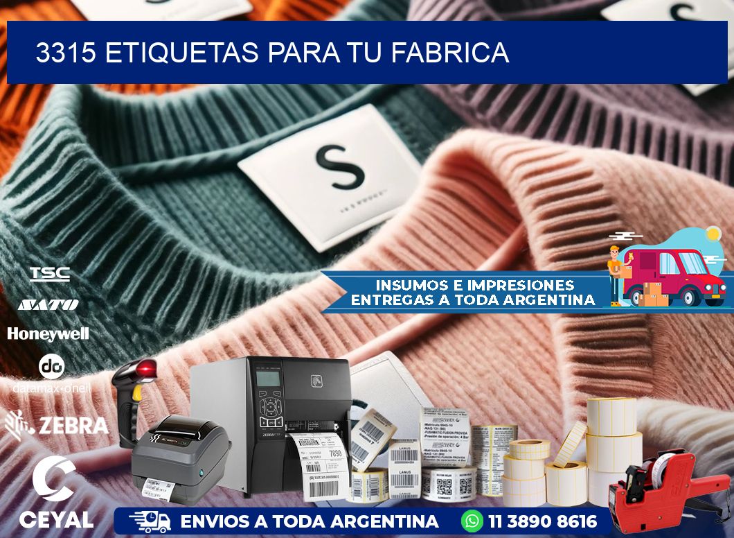 3315 etiquetas para tu fabrica