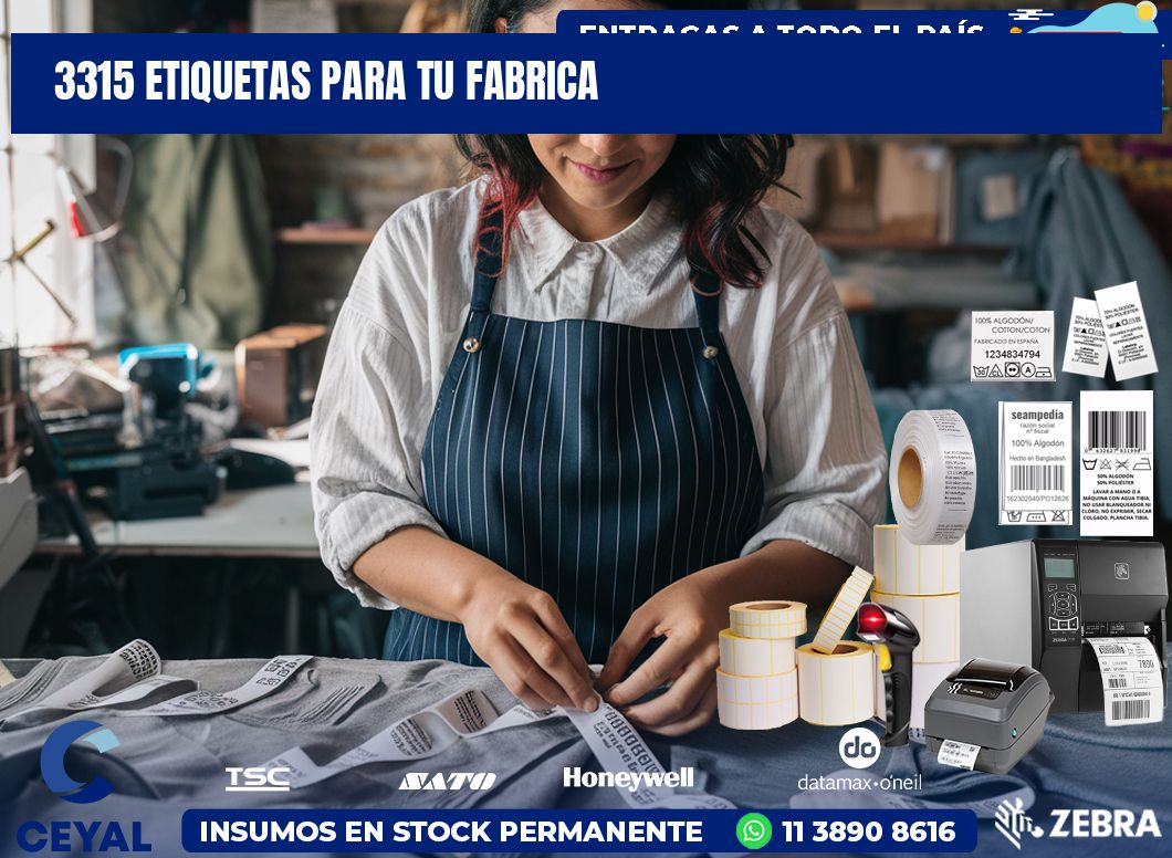 3315 etiquetas para tu fabrica
