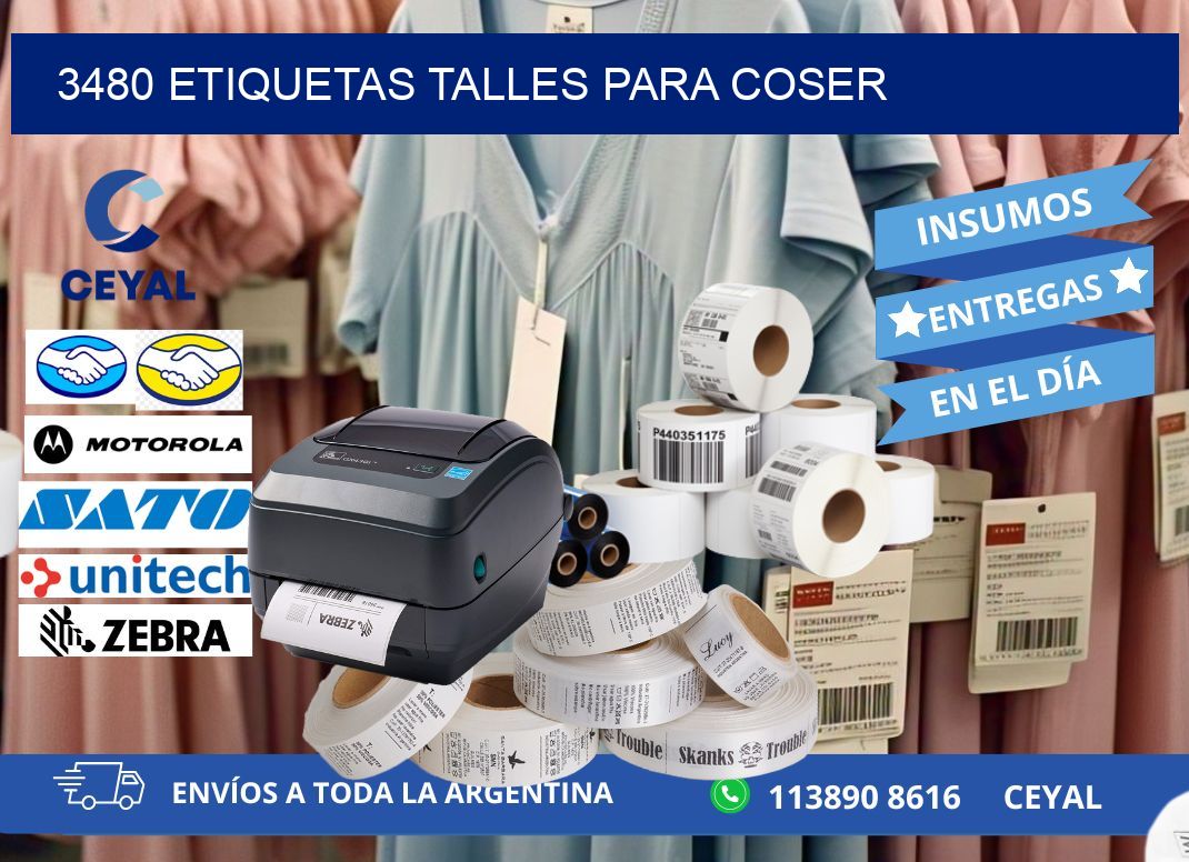 3480 ETIQUETAS TALLES PARA COSER