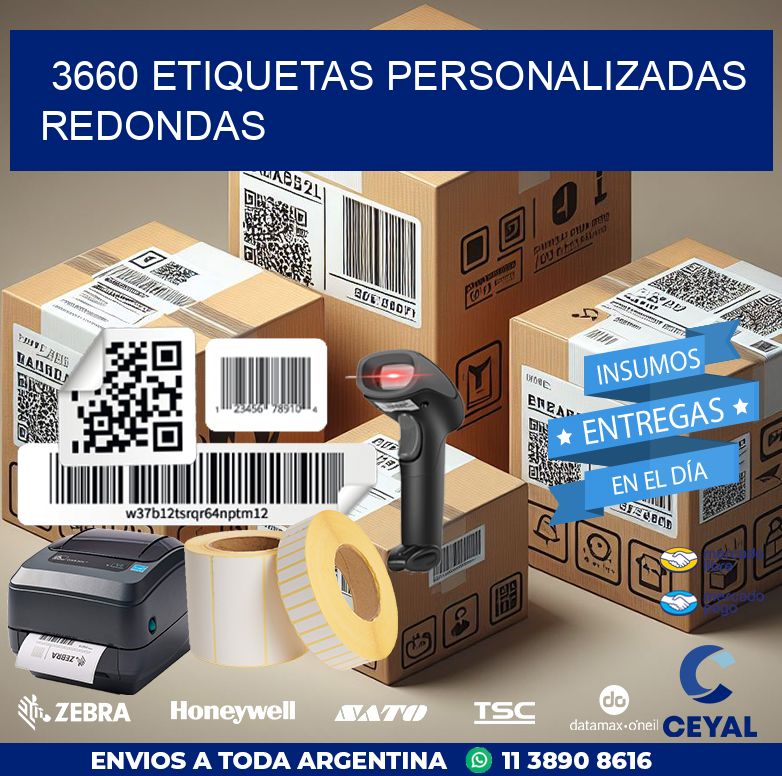 3660 Etiquetas personalizadas redondas