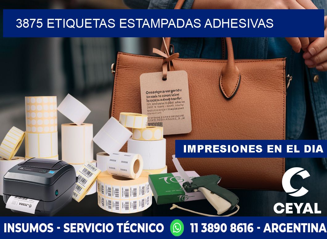 3875 etiquetas estampadas adhesivas