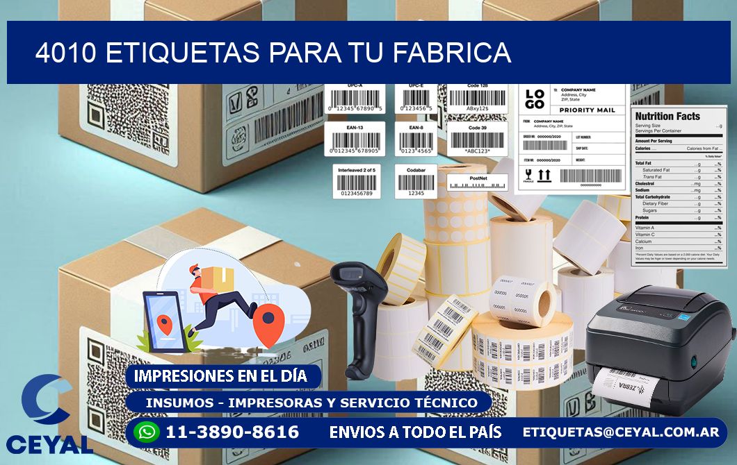 4010 etiquetas para tu fabrica