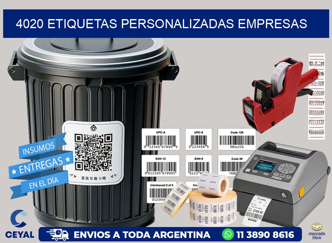 4020 Etiquetas personalizadas empresas