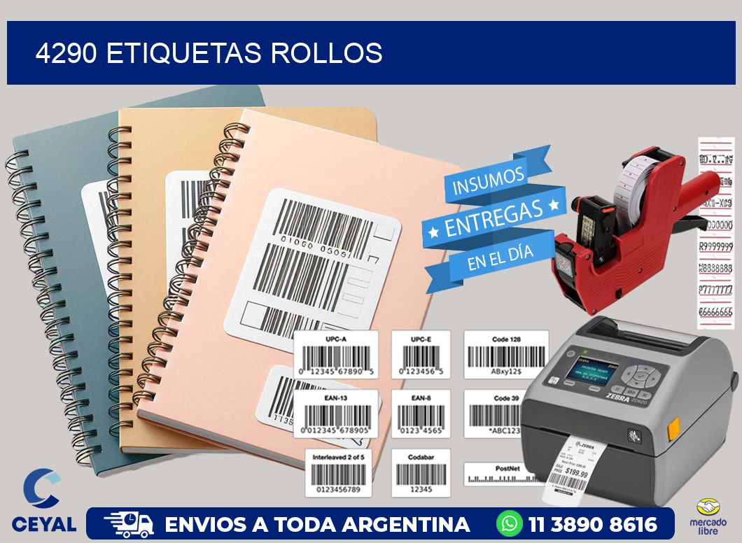 4290 etiquetas rollos