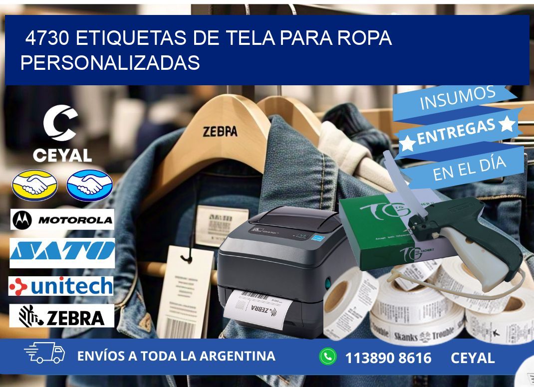 4730 Etiquetas de tela para ropa personalizadas