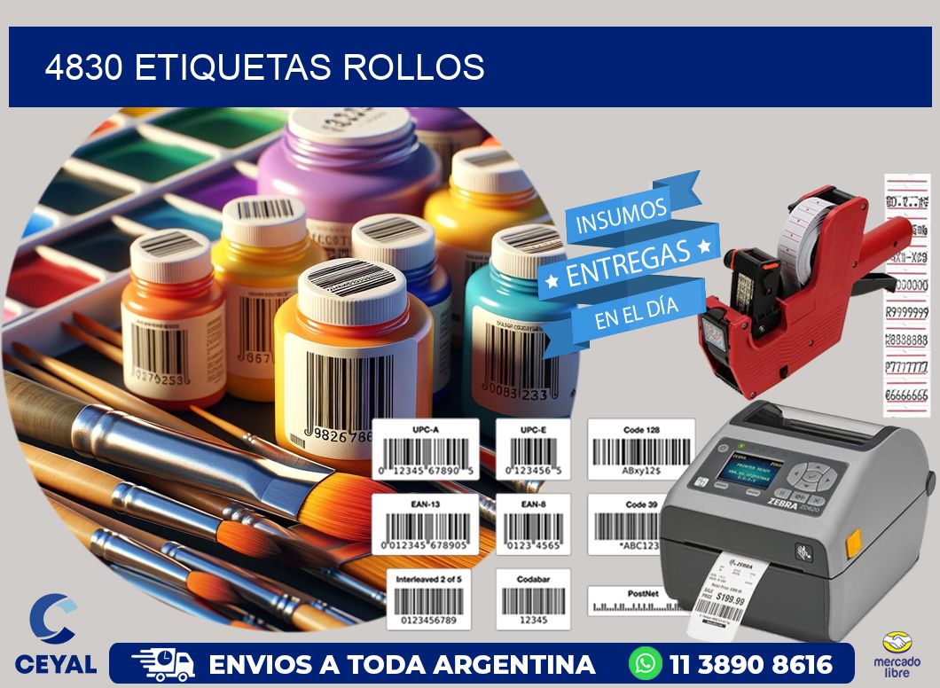 4830 etiquetas rollos