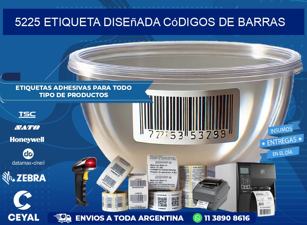 5225 etiqueta diseñada códigos de barras
