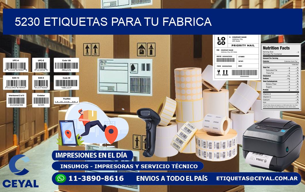 5230 etiquetas para tu fabrica