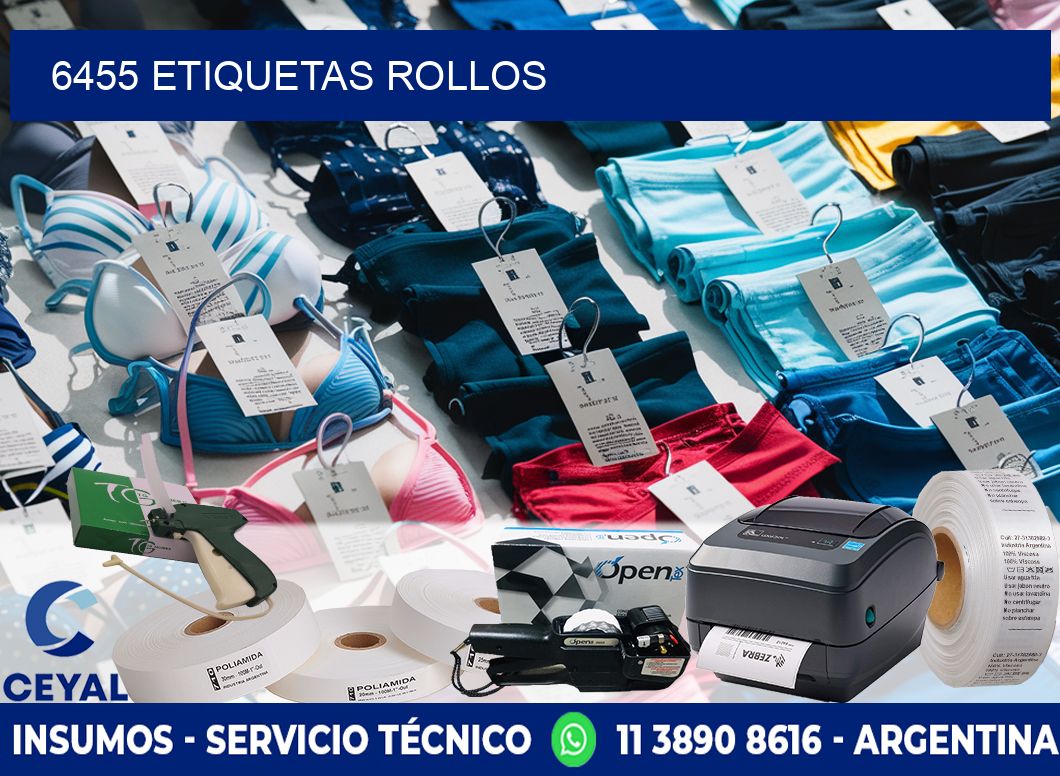 6455 etiquetas rollos