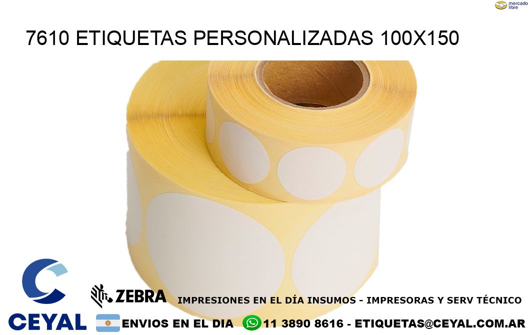 7610 Etiquetas personalizadas 100×150