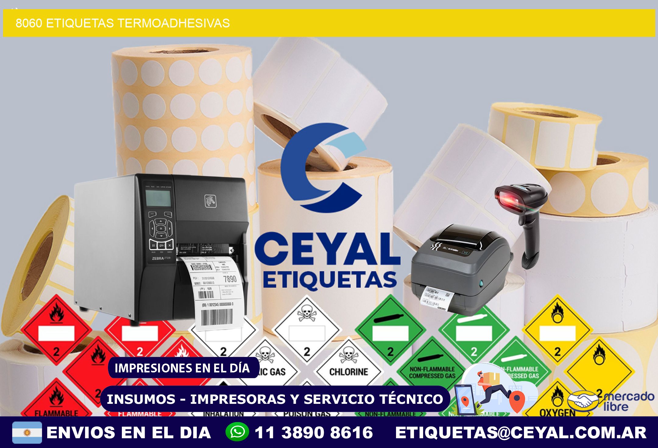 8060 etiquetas termoadhesivas