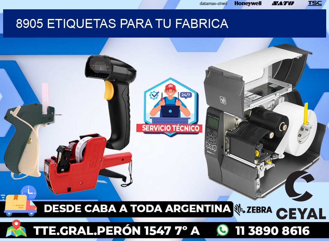 8905 etiquetas para tu fabrica